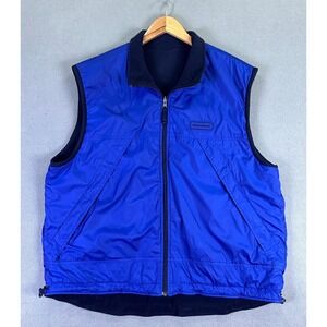 Ralph Lauren Polo Sport Vest Mens 2XL Blue Reversible Polartec Fleece Travel